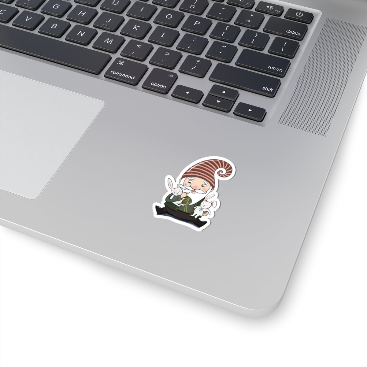 The Imposter - gnome with bunnies - Kiss-Cut Stickers
