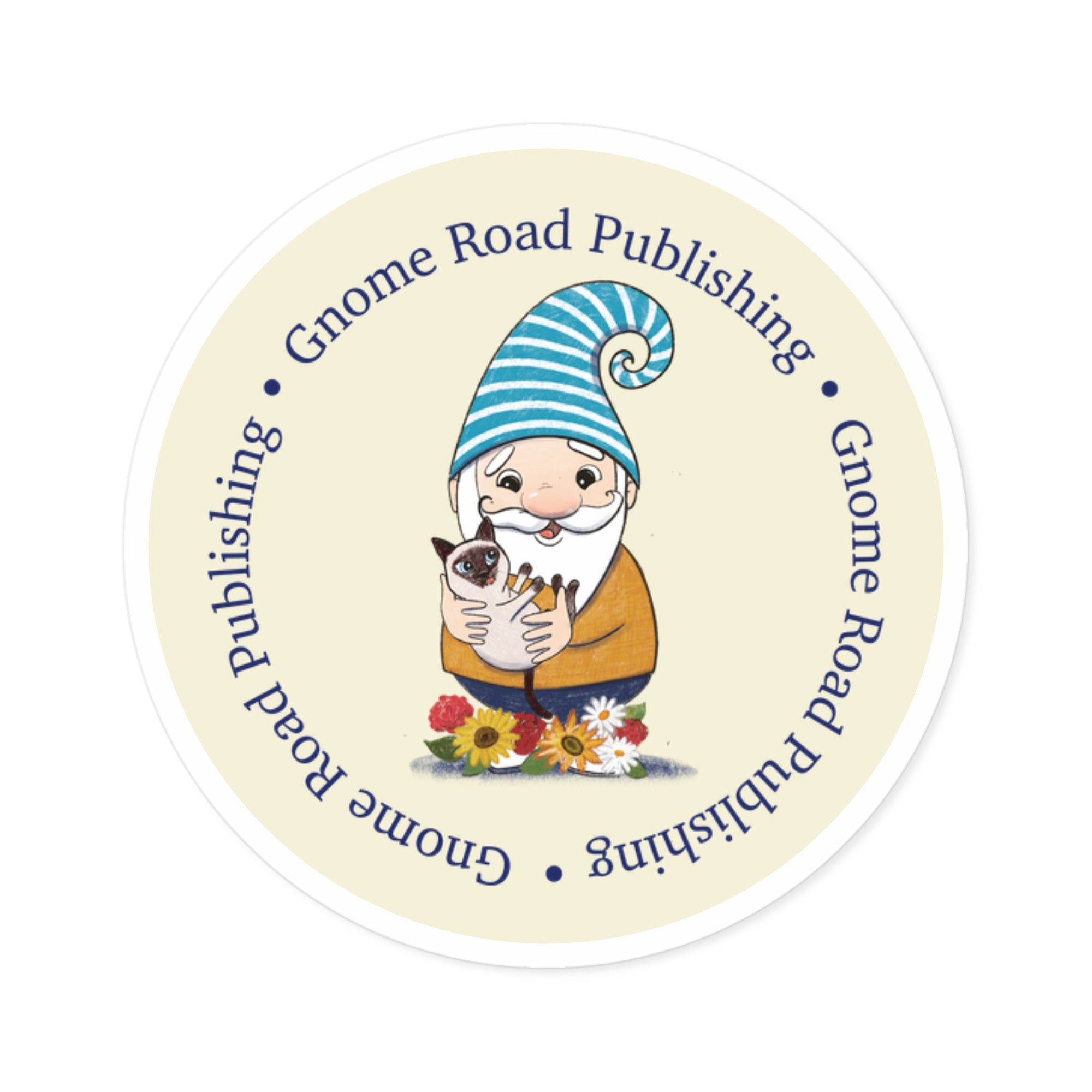 Cat Gnome - Gnome Road Publishing - Round Stickers, Indoor\Outdoor