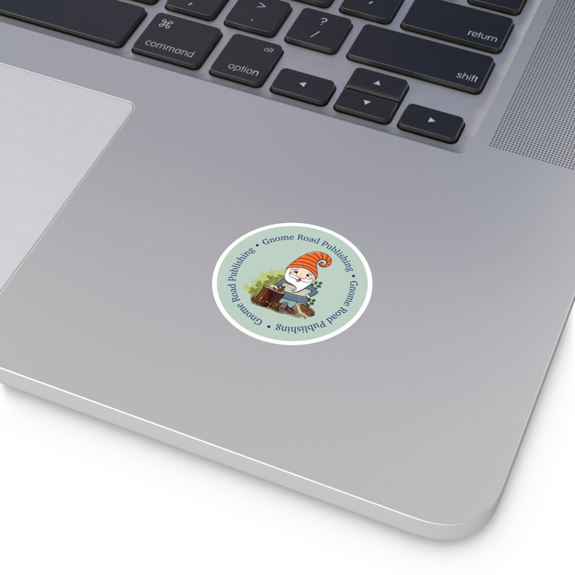 Hedgehog Gnome - Gnome Road Publishing - Round Stickers, Indoor\Outdoor