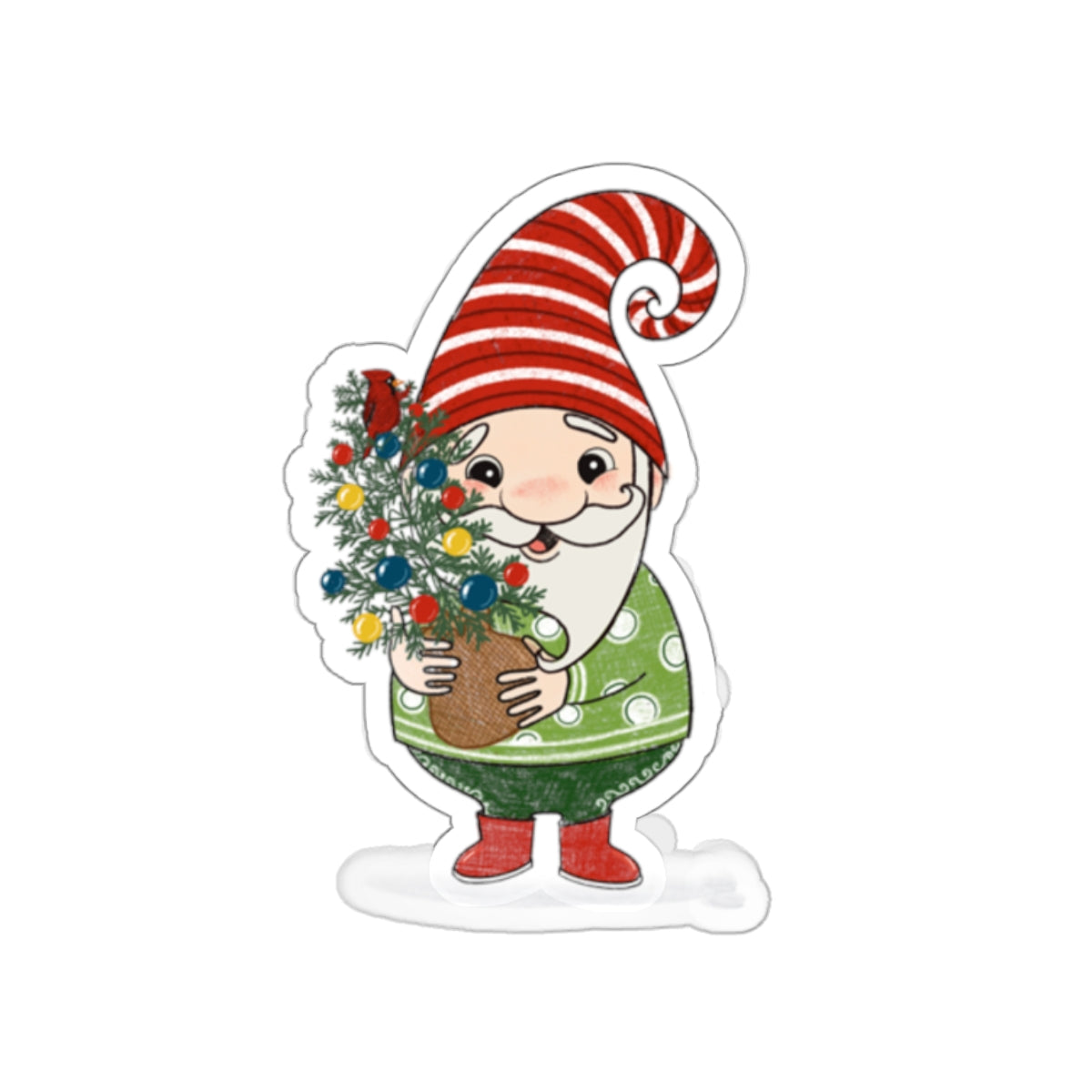 Christmas Holiday - Gnome - Kiss-Cut Stickers