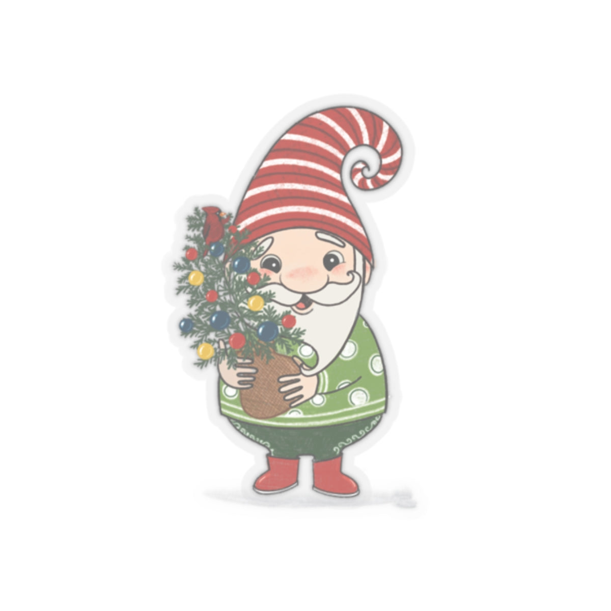 Christmas Holiday - Gnome - Kiss-Cut Stickers