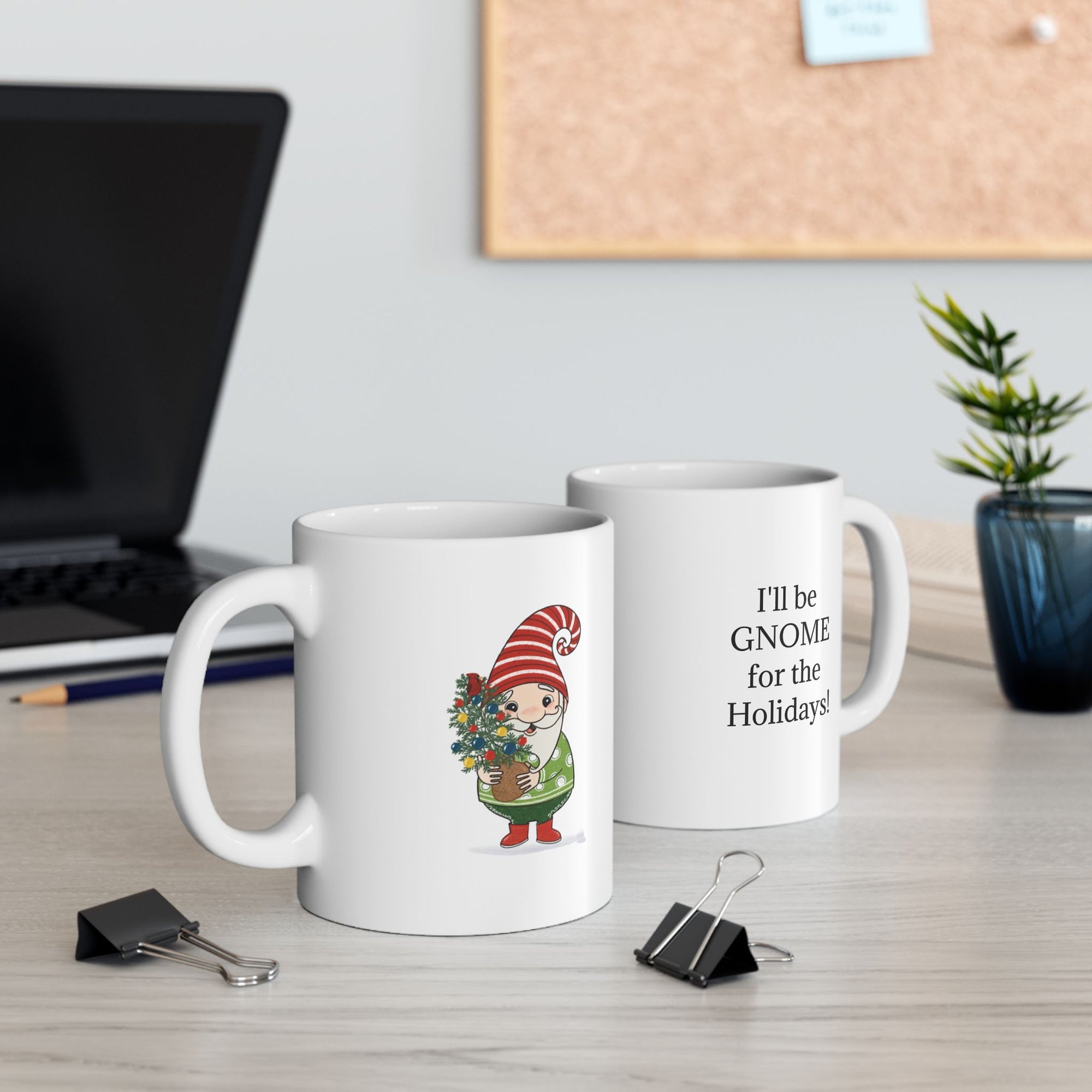 Holiday Gnome Mug! - Ceramic Mug, (11oz)